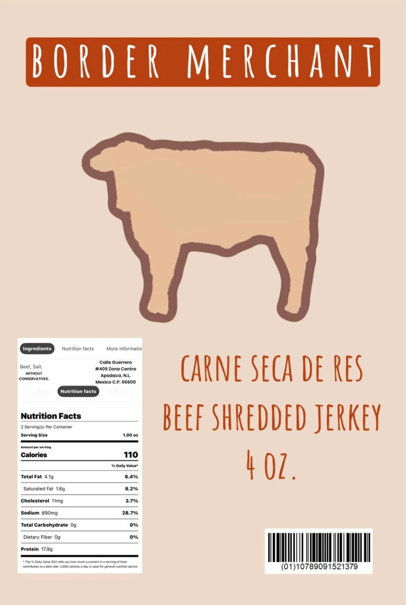 Machacado Carne Seca De Res Carne De Res Desmenuzada Jerkey Hecho A Mano De México Apodaca N.L. 4 onzas imagen 7