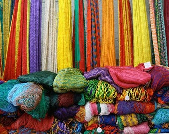 The 12 Ft Hammock Hamaca Multi-Colored Mexico Handmade Threaded Patio Camping New