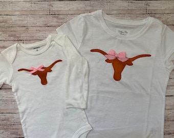 Girls Texas Longhorn Shirt or Onesie