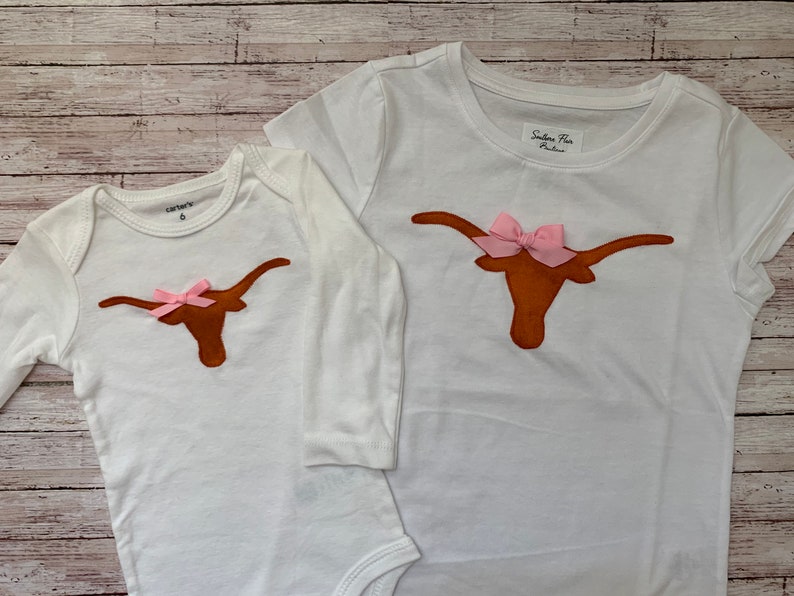 Girls Texas Longhorn Shirt or Onesie image 1