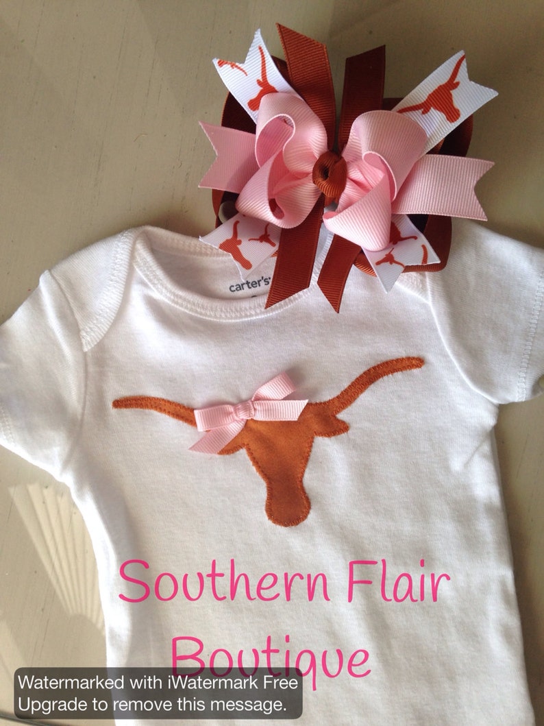 Girls Texas Longhorn Shirt or Onesie image 2