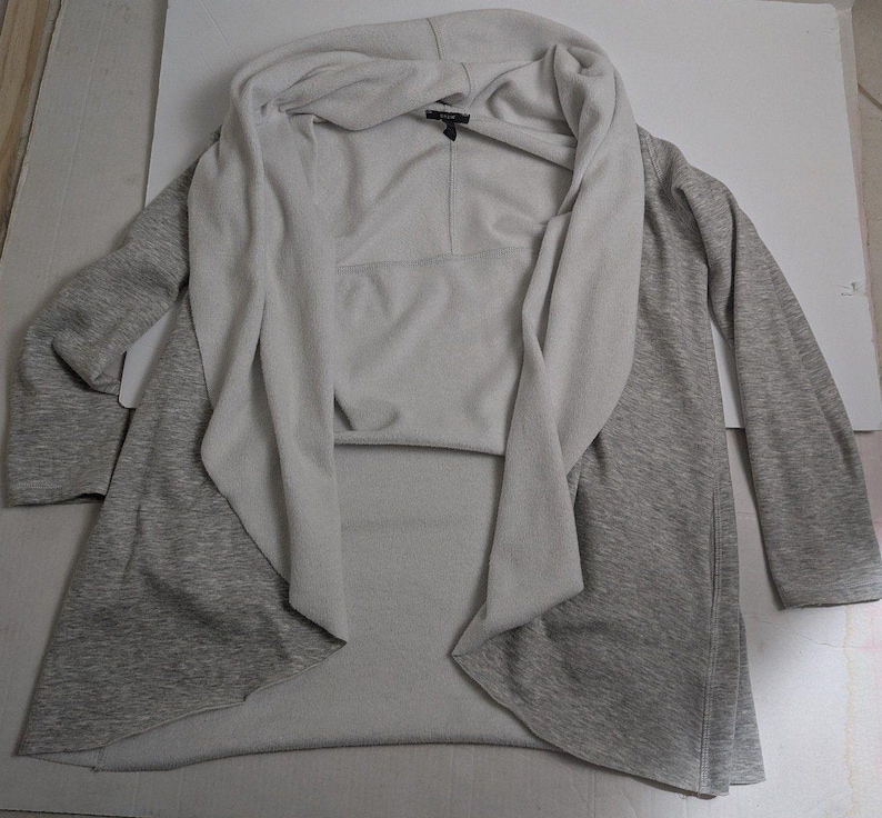 Cardigan gris chiné Anthropologie Drew, taille moyenne, confortable et léger image 1