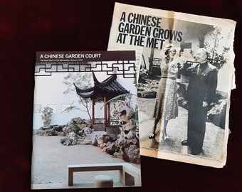 Vintage  Metropolitan Museum of Art Book 1981 Astor Chinese Garden Installation PLUS NYT Article