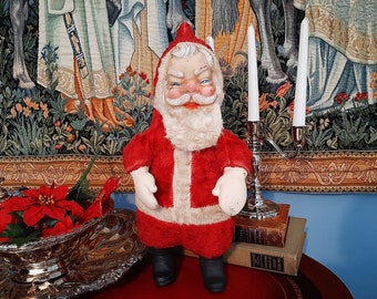 Vintage Christmas Santa Rushton Doll with Rubber Face ca 1950s