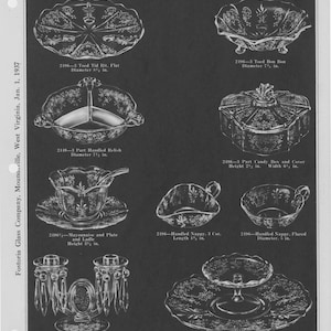 Fostoria Meadow Rose Plate / Platter Etched Glass Baroque Fleur De Lis Cracker Plate Ca 1930's image 10