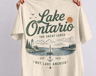 Comfort Colors Lake Ontario The Great Lake シャツ、Not Lake America Tシャツ、カナダ抵抗運動政治グッズ、FDT Tシャツ
