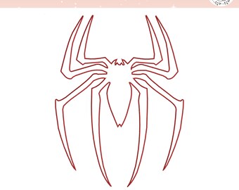 クモの巣の刺繍デザイン、スパイダースーパーヒーローのミシンファイル、レッドウィドウスパイダー、ハロウィン刺繍、即時ダウンロード