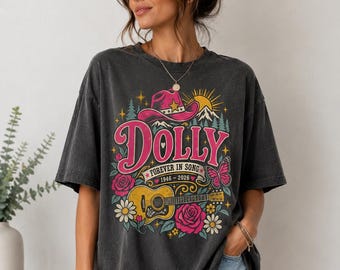 リップ・ドリーTシャツ、ヴィンテージカントリーカウガールシャツ、カントリーミュージック愛好家のためのグラフィックTシャツ、音楽追悼ギフト