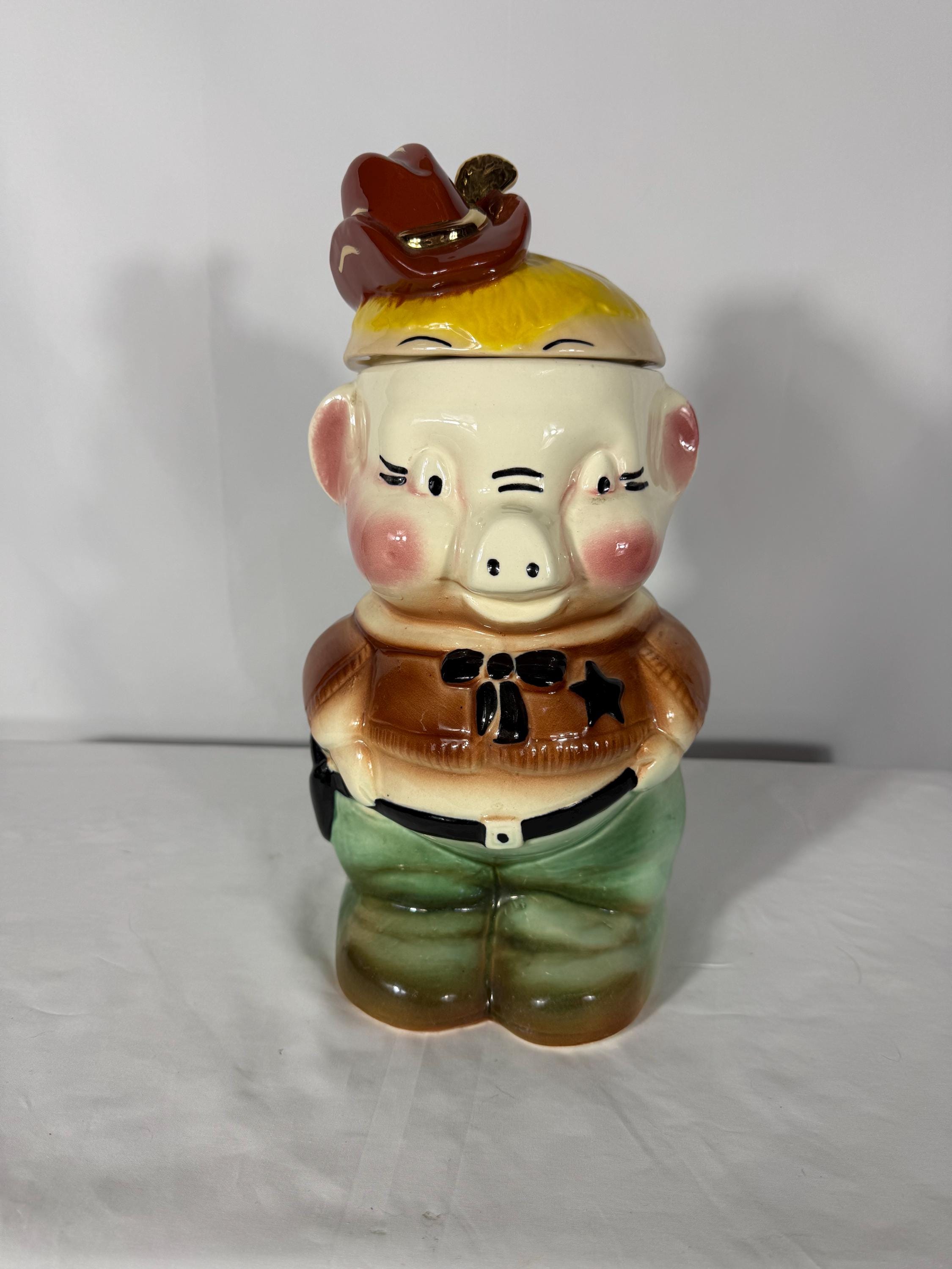 60s〜70s SHERIFF クッキージャー陶器置物アメリカアンティークUSA Vintage Sheriff Cookie Jar - Etsy