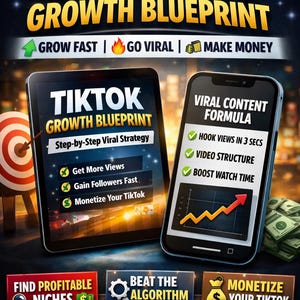 Plan de crecimiento para TikTok, Crece rápido y hazte viral, Guía para monetizar TikTok, Estrategia de contenido, Descarga digital