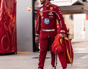 Traje de carreras de Fórmula 1 personalizado: Traje de karting personalizado con guantes y pasamontañas.