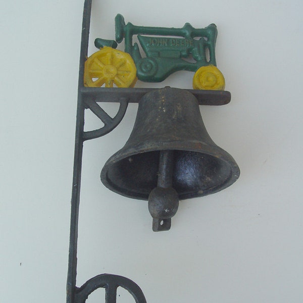 Vintage John Deere Tractor Bell Cast Iron