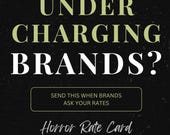 Influencer Rate Card Template Canva - UGC Pricing Sheet & Media Kit - Dark Creator Template