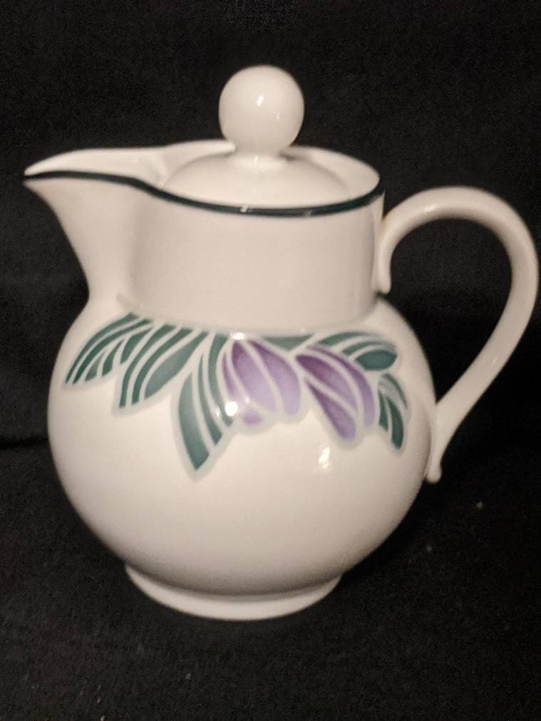 Dansk Eden Portugal Porcelain Coffee Pot Purple Green Floral – Olde Kitchen  & Home