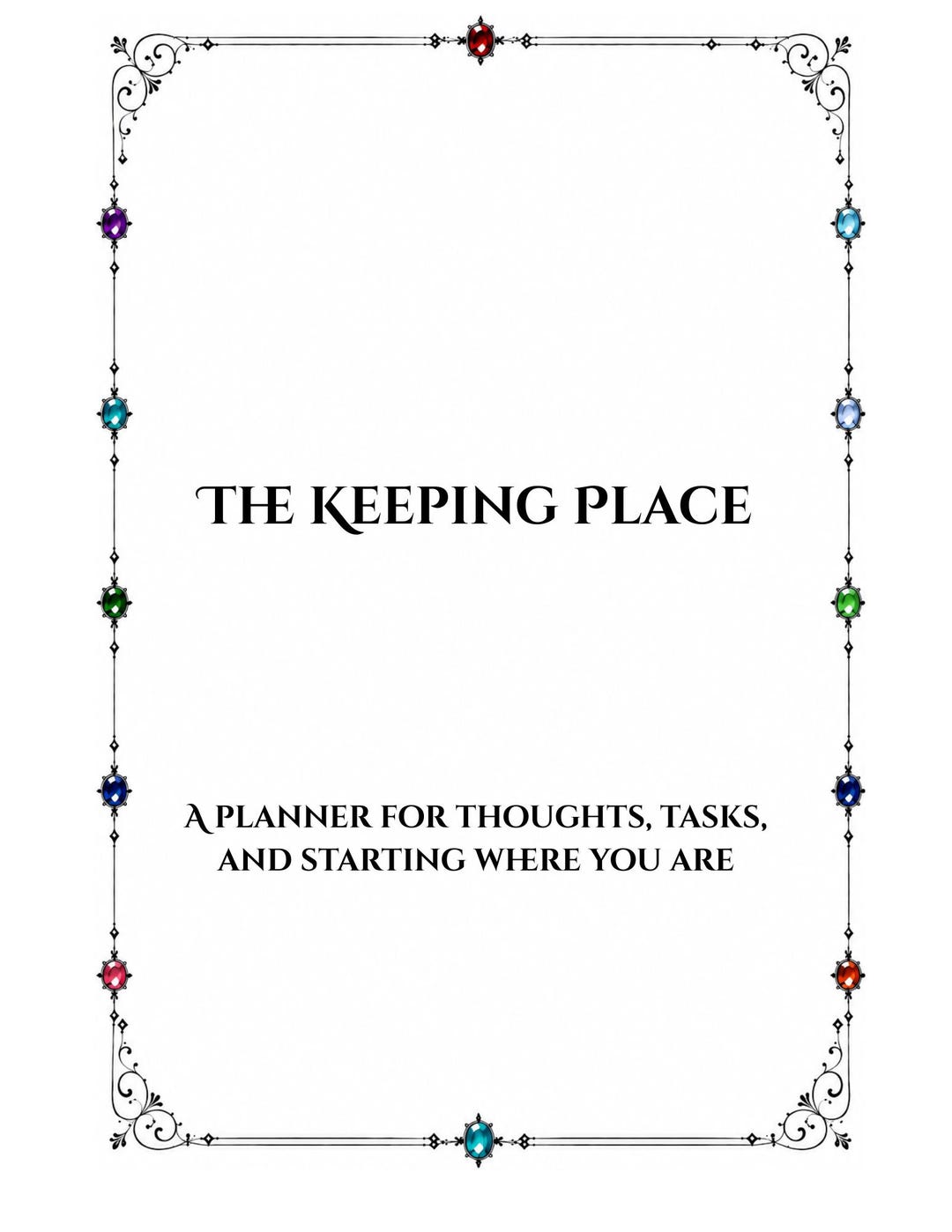 Place Keeping The Keeping Place Minimalist Planner, ADHD Stressless Organizer ...