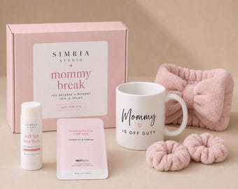 ママのためのセルフケアキット｜マグカップ、ヘアバンド、マスク、リップバームセット
