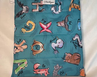 Cute Animal Print Baby Nappy Pouch, Handmade Waterproof Baby Essentials Bag & Wipes Holder
