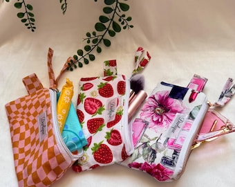 Best Zipper Pouch,Handmade Keychain Glasses Cosmetic Bag, Cotton Polyester Blend
