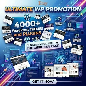 4,000+ WordPress Templates + BONUS Web Design Bundle (Digital Download)