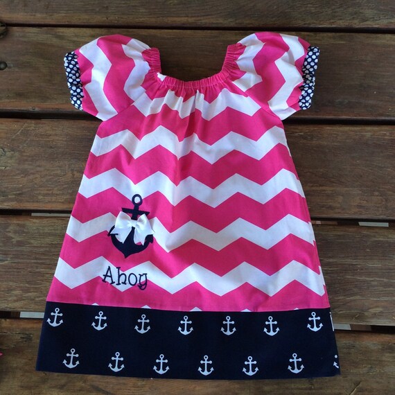 Pink Nautical Dress For Girls Pink Chevron Dress For Girls Etsy Pink Nautical Dress For Girls Pink Chevron Dress For Girls Etsy