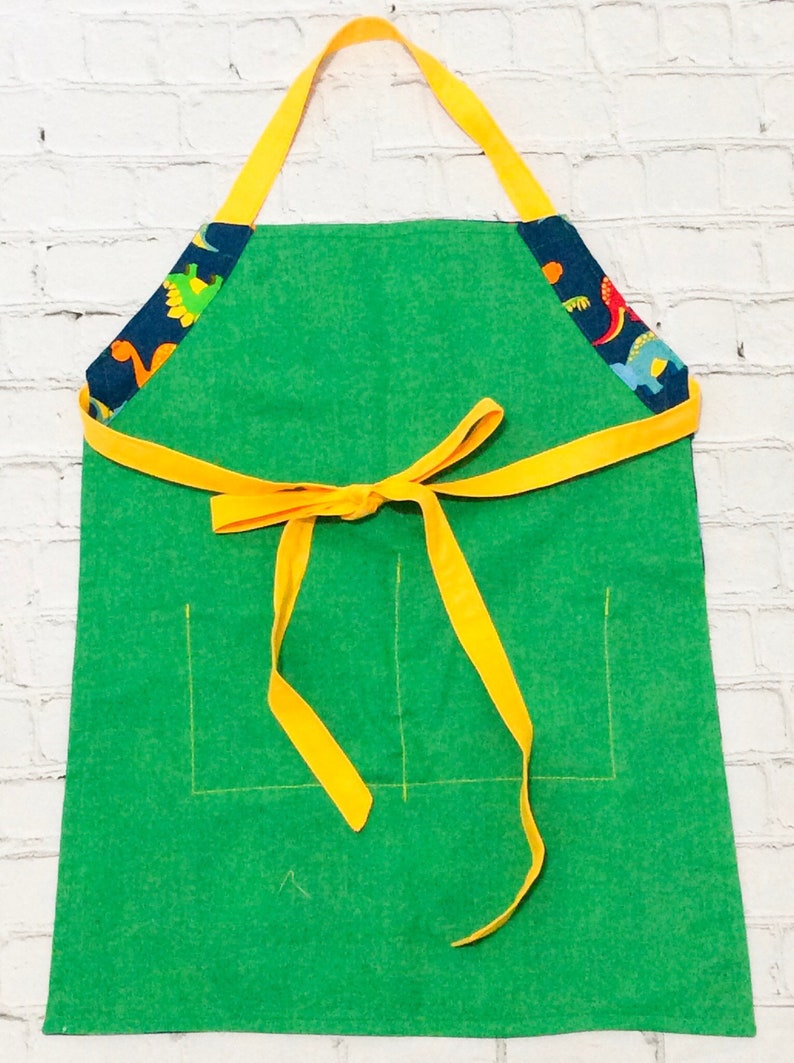 Children/'s Art and Craft Smock Dinosaur Custom Baking Apron Party Gift Boy Personalized Birthday Gift