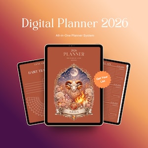 2026 Aries Gemini Digital Planner | Astrology Monthly Weekly Daily Agenda (Digital Download)