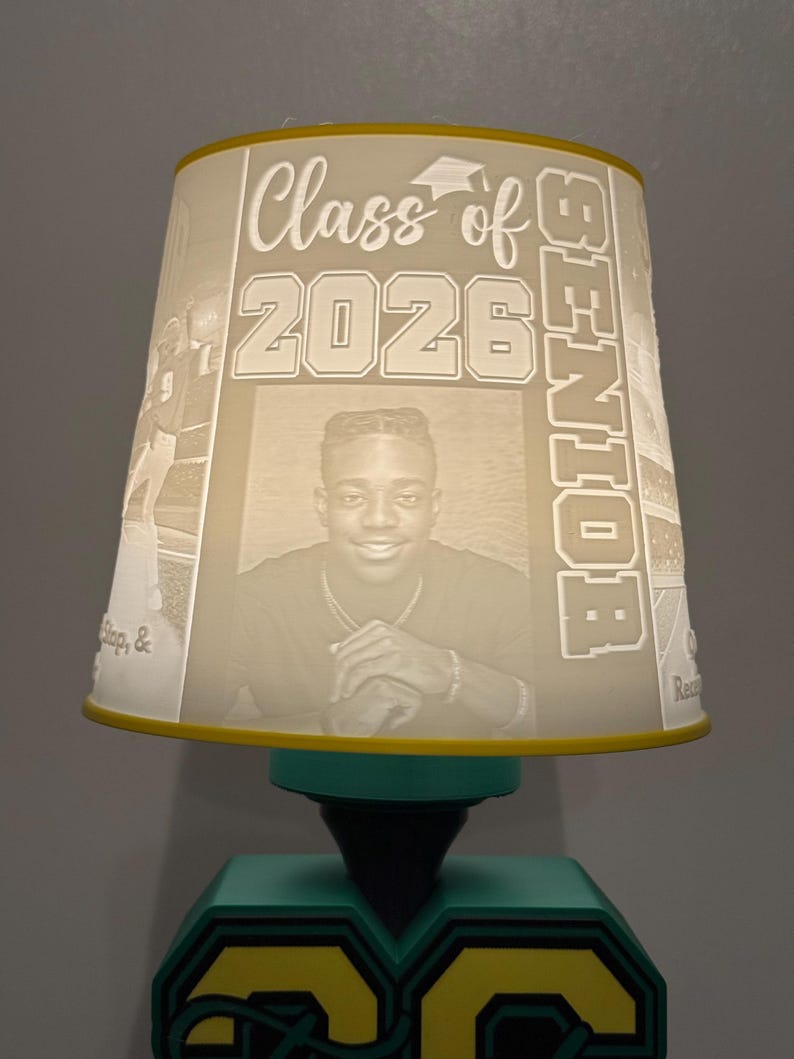 Custom 3D Graduation Lamp - Etsy