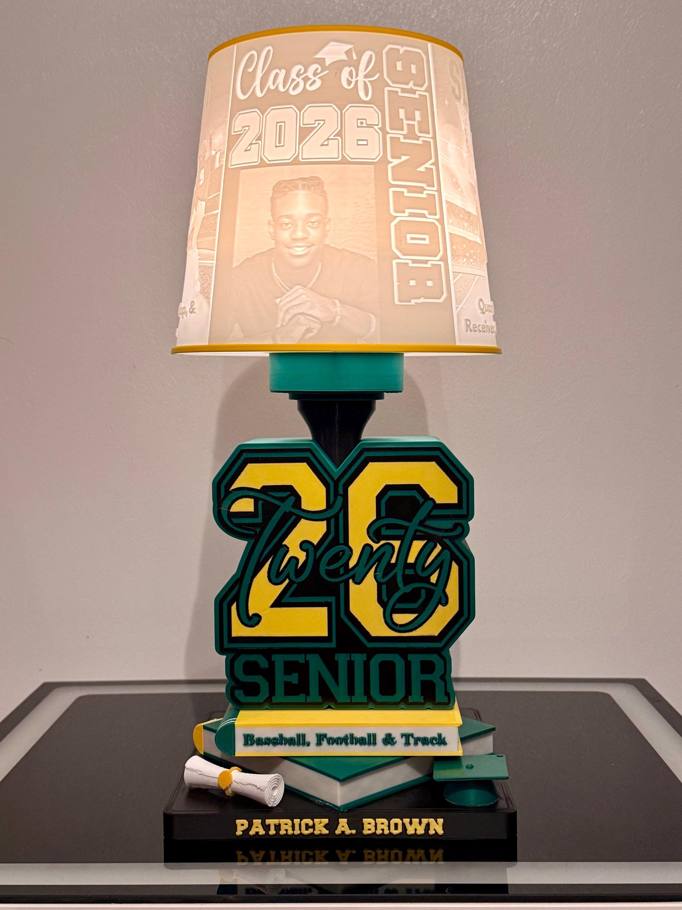 Custom 3D Graduation Lamp - Etsy