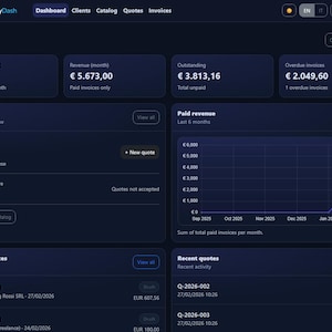 QuotigyDash Desktop Edition — App Windows Fatturazione | Invoicing Software Windows App