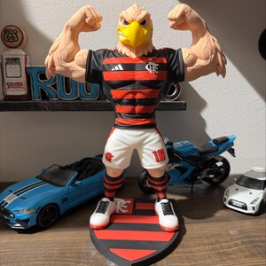 Mascote de futebol personalizada, impressa em 3D e pintada à mão, item colecionável de alta qualidade para fãs de futebol - wesley3DStudio