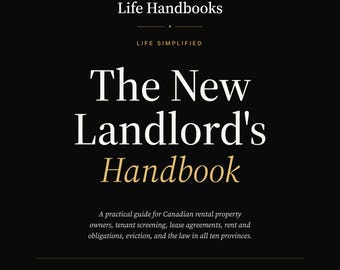 New Landlord's Handbook | Lease, Screening & Eviction | Canadian Rental Property Guide | Printable PDF