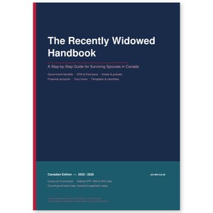 The Recently Widowed Handbook | CPP Survivor Pension, Estate & Probate | Canadian Widow Guide | Printable PDF