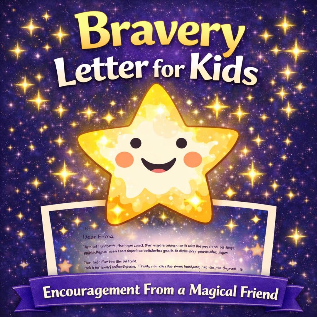 Personalized Bravery Letter for Kids | Star, Fairy, Bunny Encouragement ...