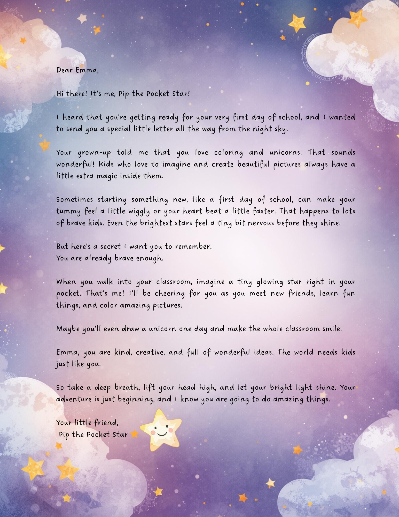 Personalized Confidence Letter for Kids | Magical Encouragement Message ...