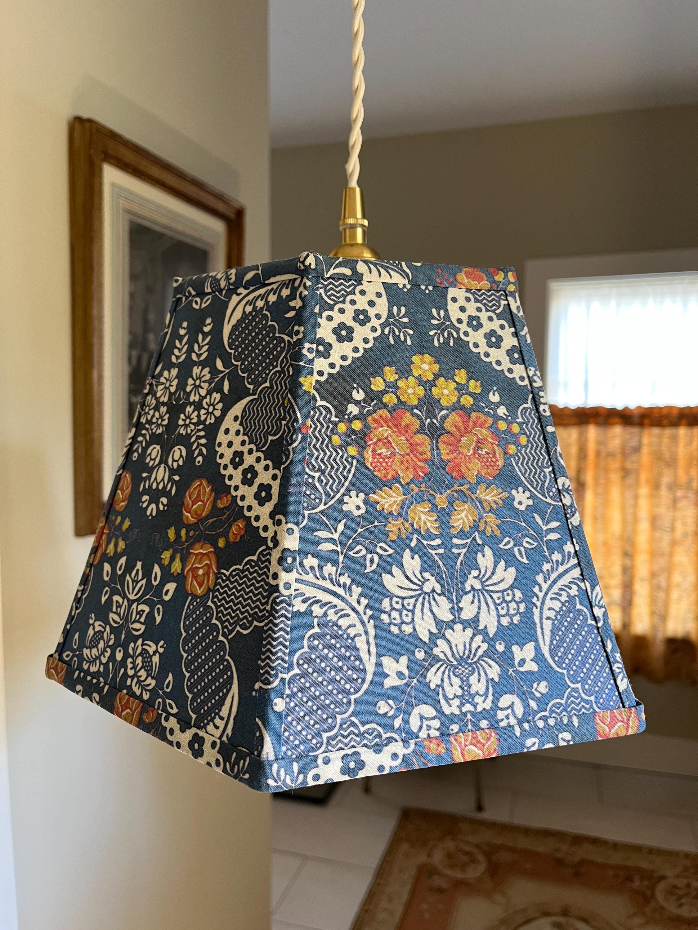 ✿α 様12/28③⭕️Antique style fabric Pendant Fabric Pendant Light Vintage - Etsy