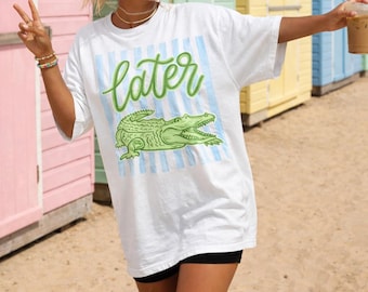 Last Day of School Shirt, End of Year Teacher Shirt, Later Gator Tee, Teacher Team Shirt, See you later alligator Tees, Front and Back