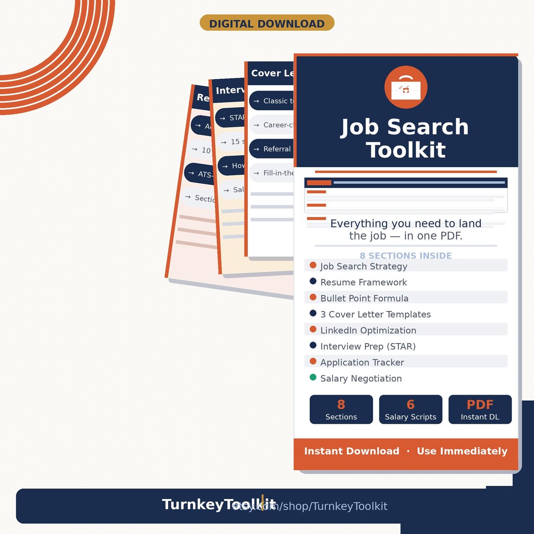 Job Finding Templete Job Search Toolkit | Resume Templates | Cover Letter | Interview Prep ...