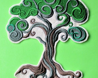 Extra Large Tree of Life Applique Patch, Nature Patch, Hikers and Woodsmen Patch, Iron On or Sew On, for Clothing, Bags, Totes, Wall Art