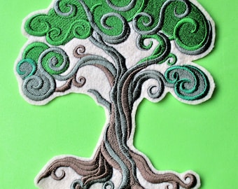 Extra Large Tree of Life Applique Patch, Nature Patch, Hikers and Woodsmen Patch, Iron On or Sew On, for Clothing, Bags, Totes, Wall Art