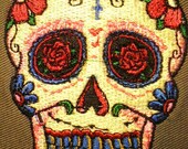 Day of The Dead Sugar Skull Embroidered Applique Patch Iron On or Sew On