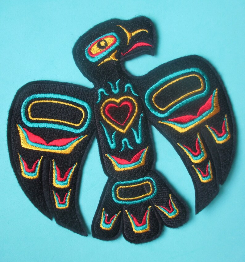 Eagle Applique Patch - Embroidered Bird Wings Spread Iron-On 4.5 Inch