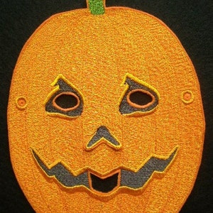 Embroidered Pumpkin Full Face Mask, Halloween, Mardi Gras, Costume Mask
