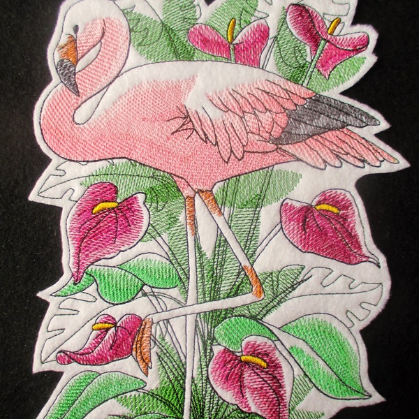 Flamingo Applique Etsy