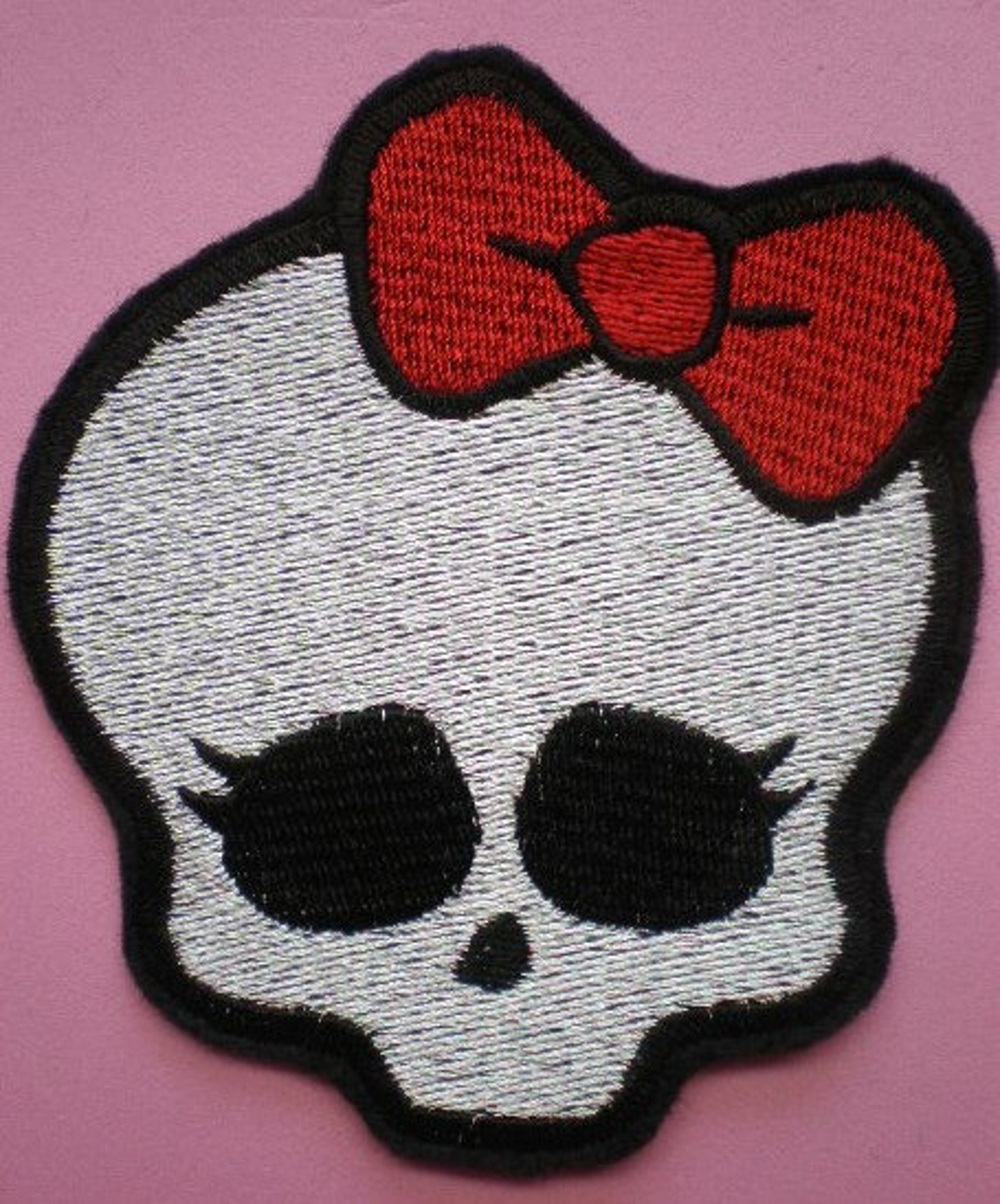 Medium Size Embroidered Monster High Skull Iron on Patch Etsy