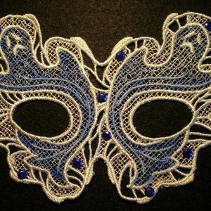 Childs Embroidered Lace Ghost Halloween Mask, for Playtime,Dress Up and Costumes