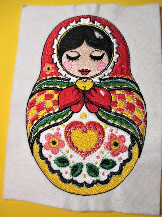 Large Embroidered Mamushka Matryoshka Babushka Nesting Doll Traditional Russian and Ukraine Craft Project You Finish Etsy Hong Kong