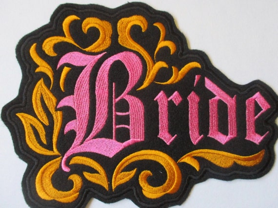Decor Ring Pillow Crafts Wedding Iron On or Sew On Patch Large Embroidered Bride Applique Patch Wall Hanging and More