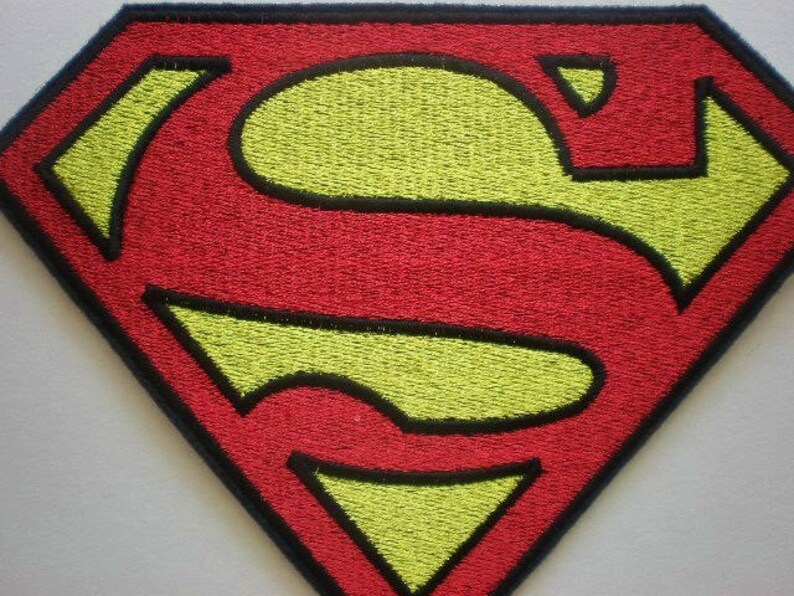 Small 3 X 4 Inch Superman Applique Patch Iron On or Sew On Etsy