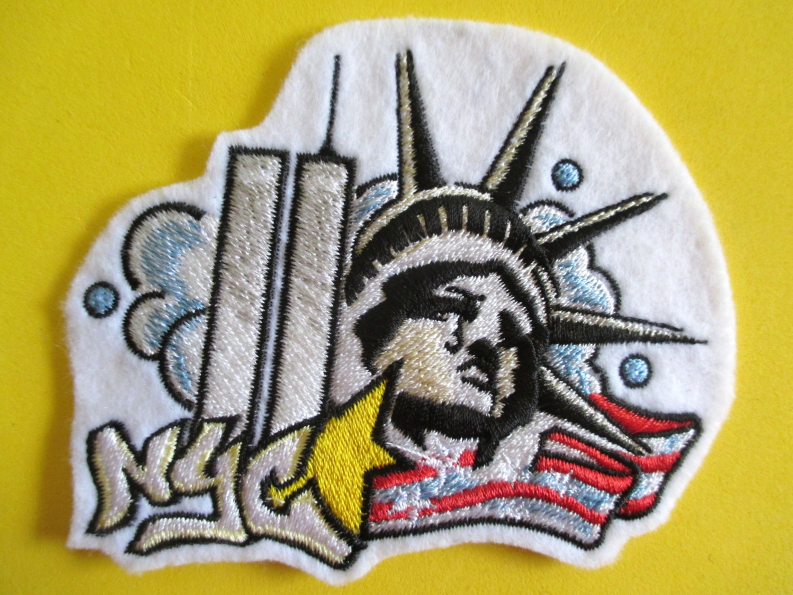 Embrodered Statue of Lberty Applque Patch, New York Cty, Lady
