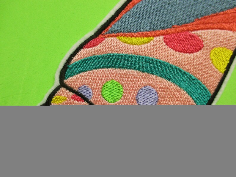 Large Caribbean Style Seashell Applique Patch Colorful Etsy